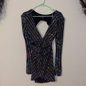 Shimmery Night Mini Dress